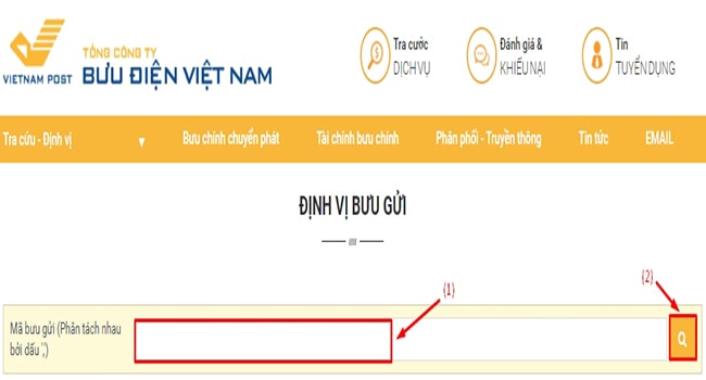 Tra cứu mã vận đơn vnpost